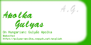 apolka gulyas business card