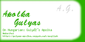 apolka gulyas business card